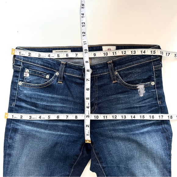 AG ADRIANO GOLDSCHMEID SUPER SKINNY LEGGING DISTRESSED ANKLE JEANS Sz28R - Picture 11 of 13